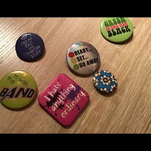 Fun metal button badges